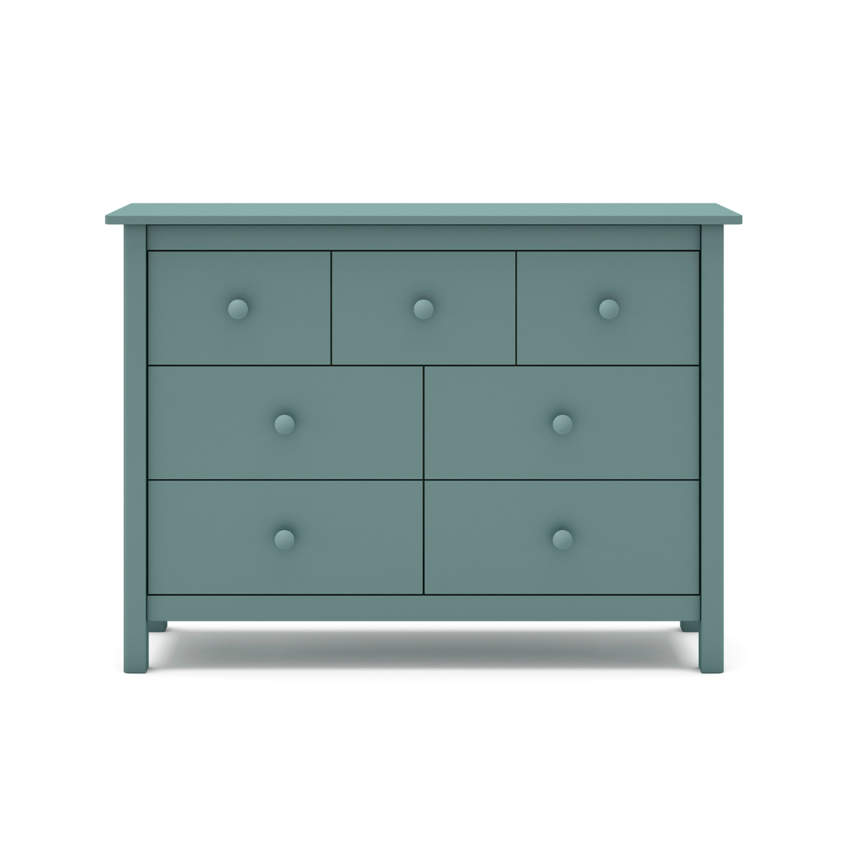 Commode 4 + 3 tiroirs - CAMILLE vert, CALICOSY