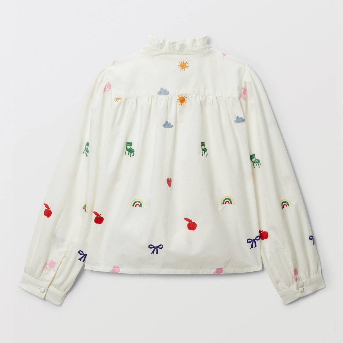 Blouse brodée ecru, MONOPRIX