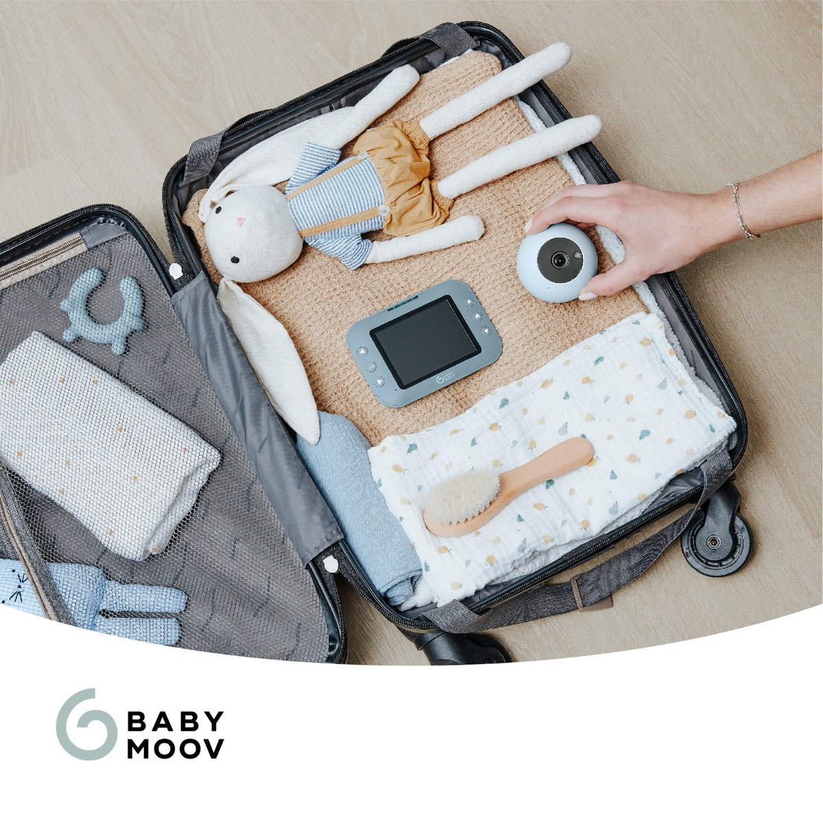Caméra Additionnelle babyphone Yoo Roll bleu clair, BABYMOOV