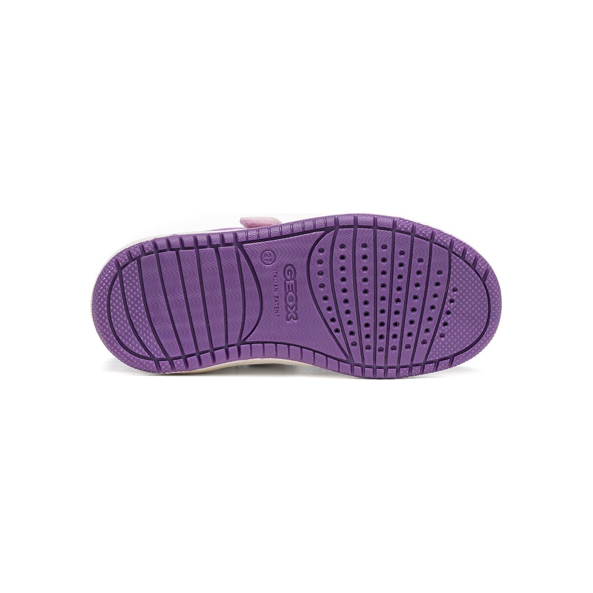 Baskets respirantes à velcro Washiba blanc/lilas foncé, GEOX