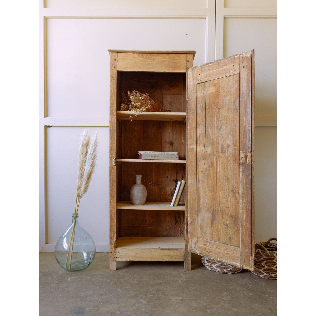 Armoire parisienne façon bonnetière Blandine N°475 - Bon état bois clair, DEBONGOUT