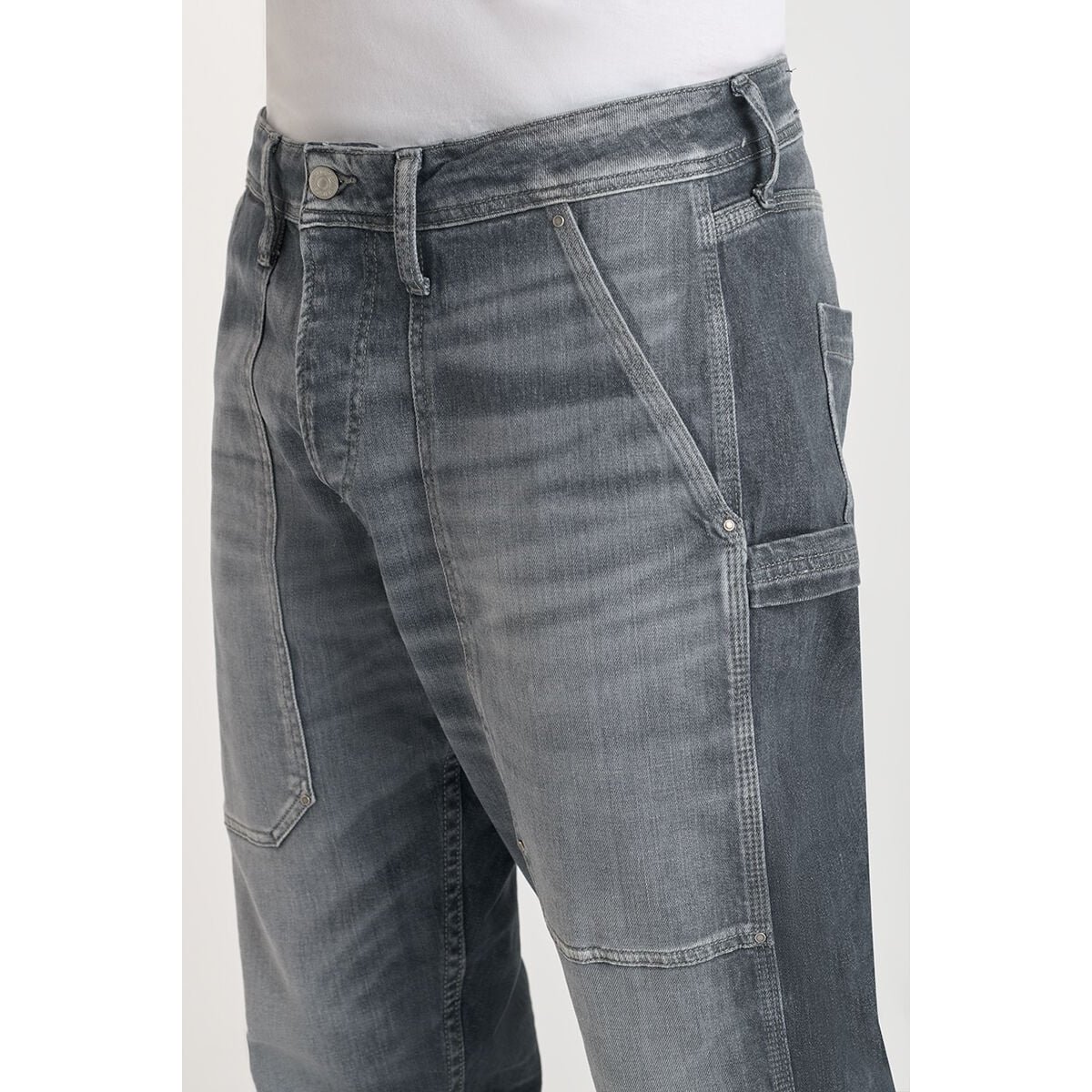 Jeans loose, large loose, longueur 34 grey, LE TEMPS DES CERISES