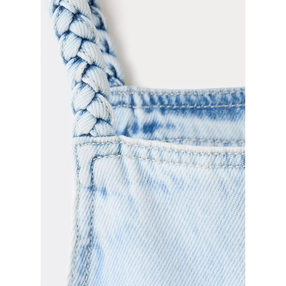 Combinaison en lyocell à détails découpes bleu moyen, MANGO KIDS