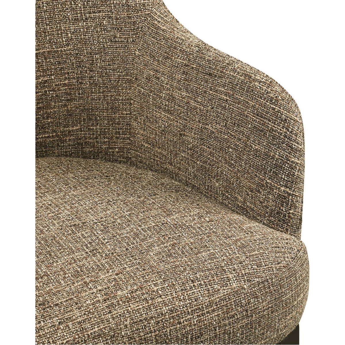 Chaise de repas en tweed ignifugé marron tweed, RECOLLECTION