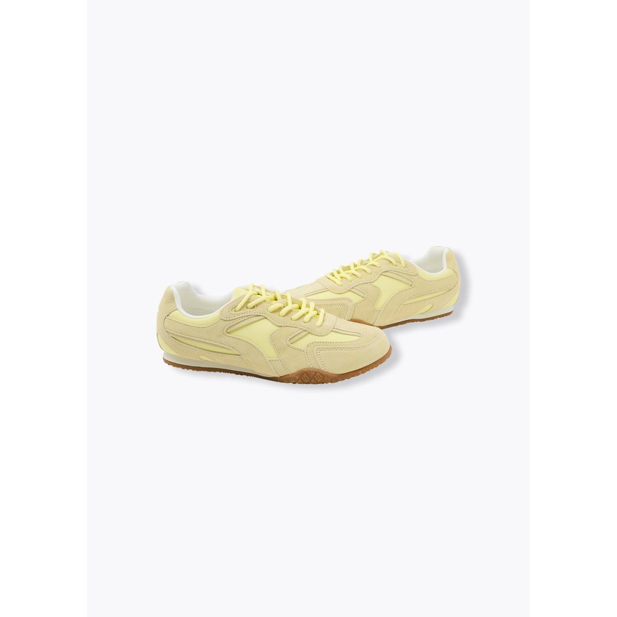 Baskets en cuir suédé jaune, PROMOD