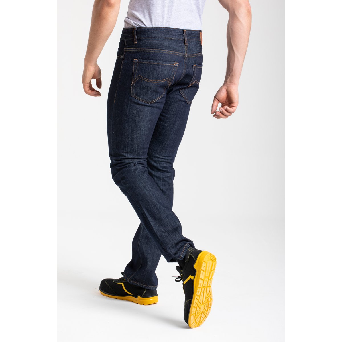 Jeans de travail coton coupe confort brut WORK4 bleu, RICA LEWIS