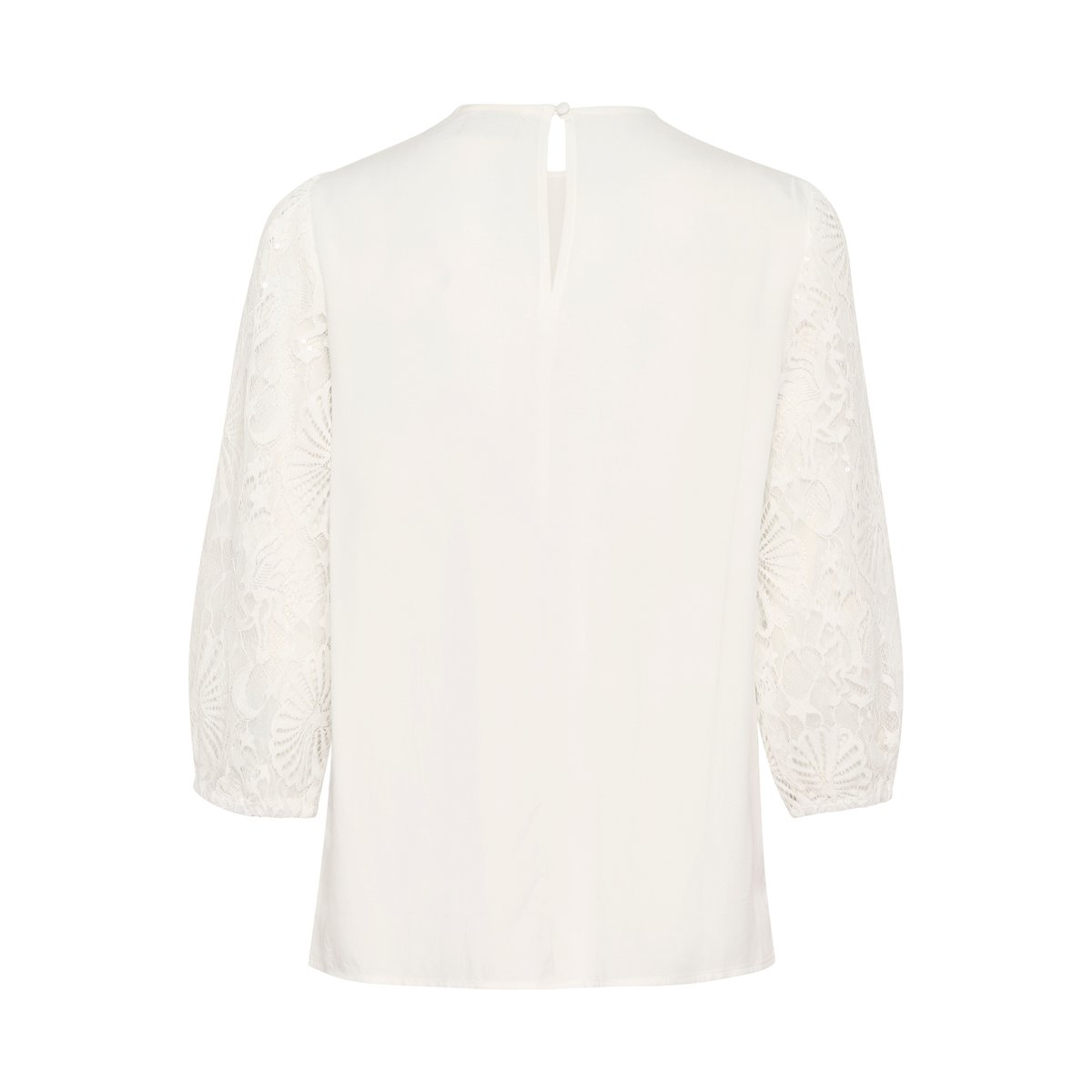 Long sleeved blouse blanc chalk, KAFFE