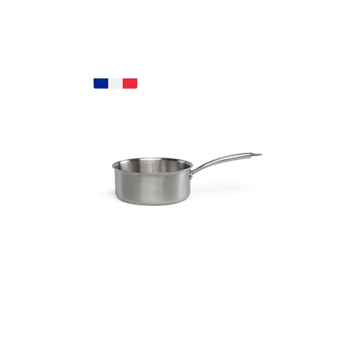 Casserole en acier inoxydable 18 cm BRIGADE couleur unique, LIVOO