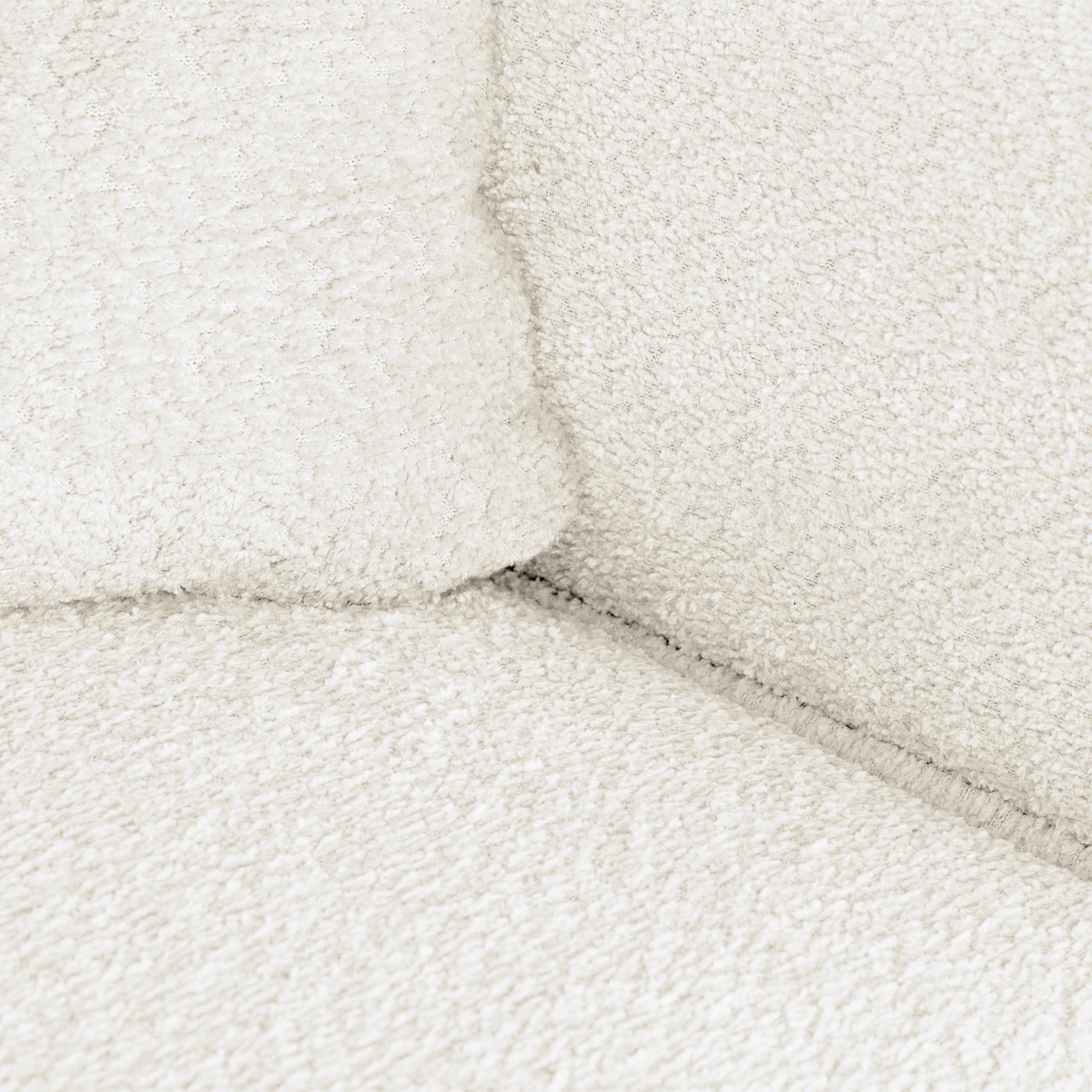 Canapé d'angle à gauche convertible 3 places en tissu bouclé - ASTI beige, HOMIFAB