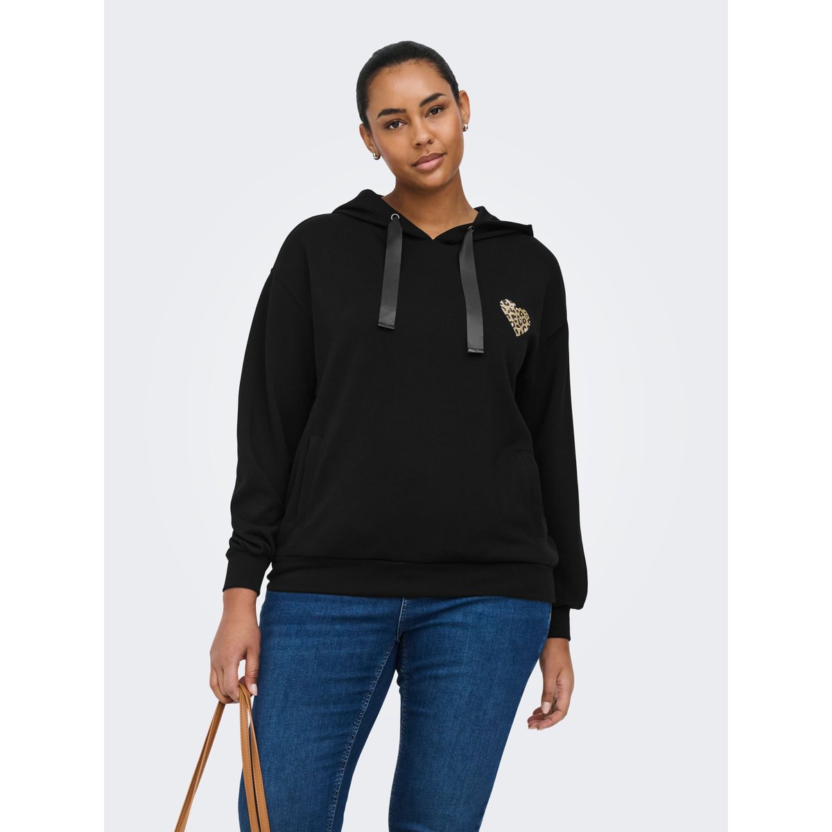 Sweat À Capuche noire - black, ONLY CARMAKOMA