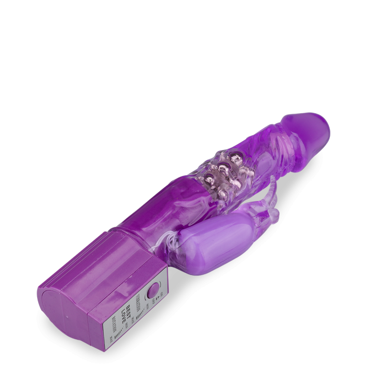 Vibromasseur vibro rabbit rotatif gros diamètre violet, LOVE AND VIBES