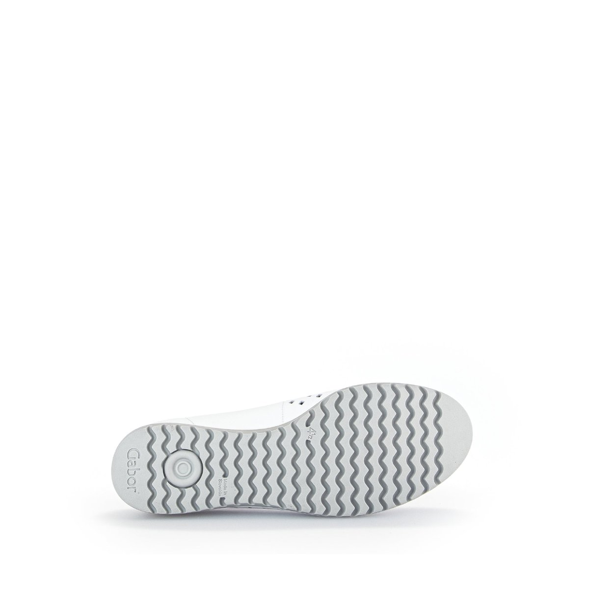 Ballerines en cuir lisse à talon compensé blanc, GABOR