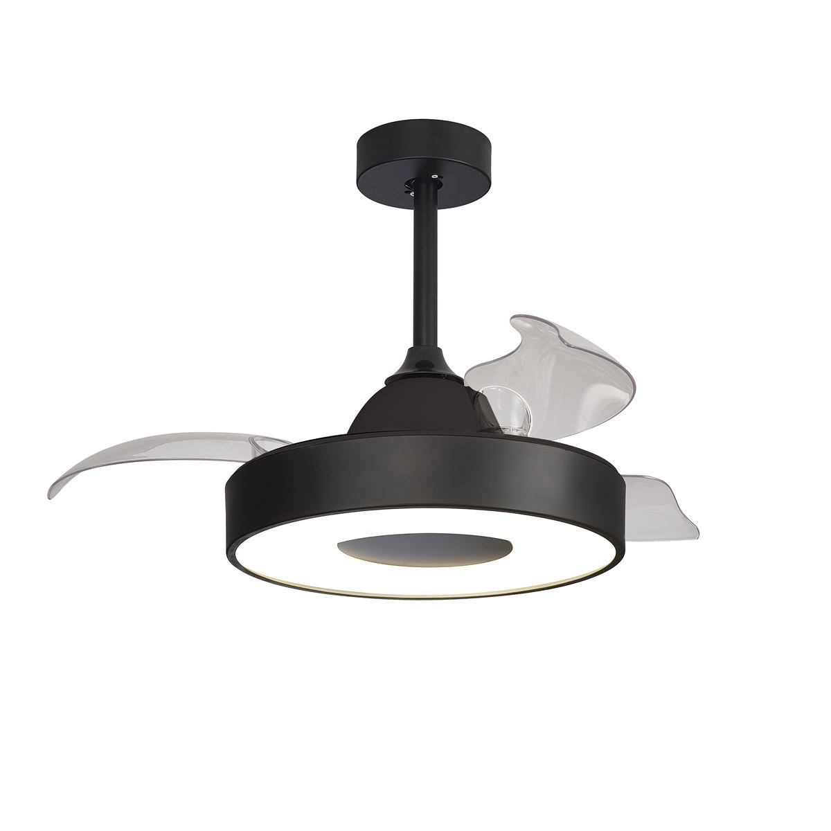 Plafonnier Ventilateur Coin Fan led 45W noir, MANTRA