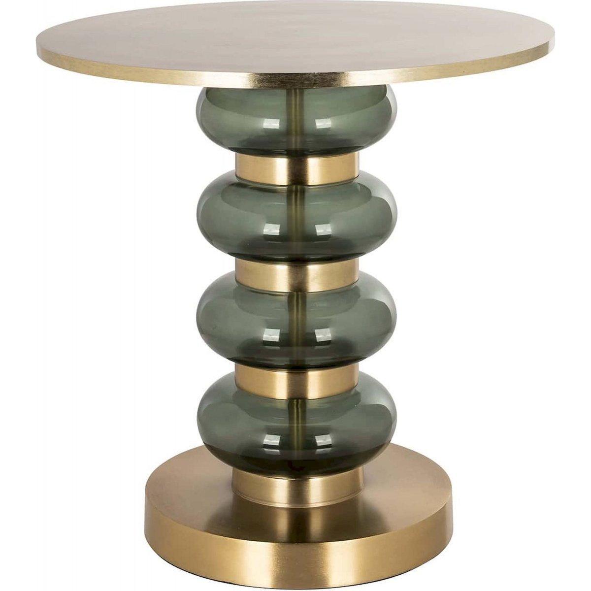 Table d'appoint en verre, URBAN vert foncé et or, RECOLLECTION