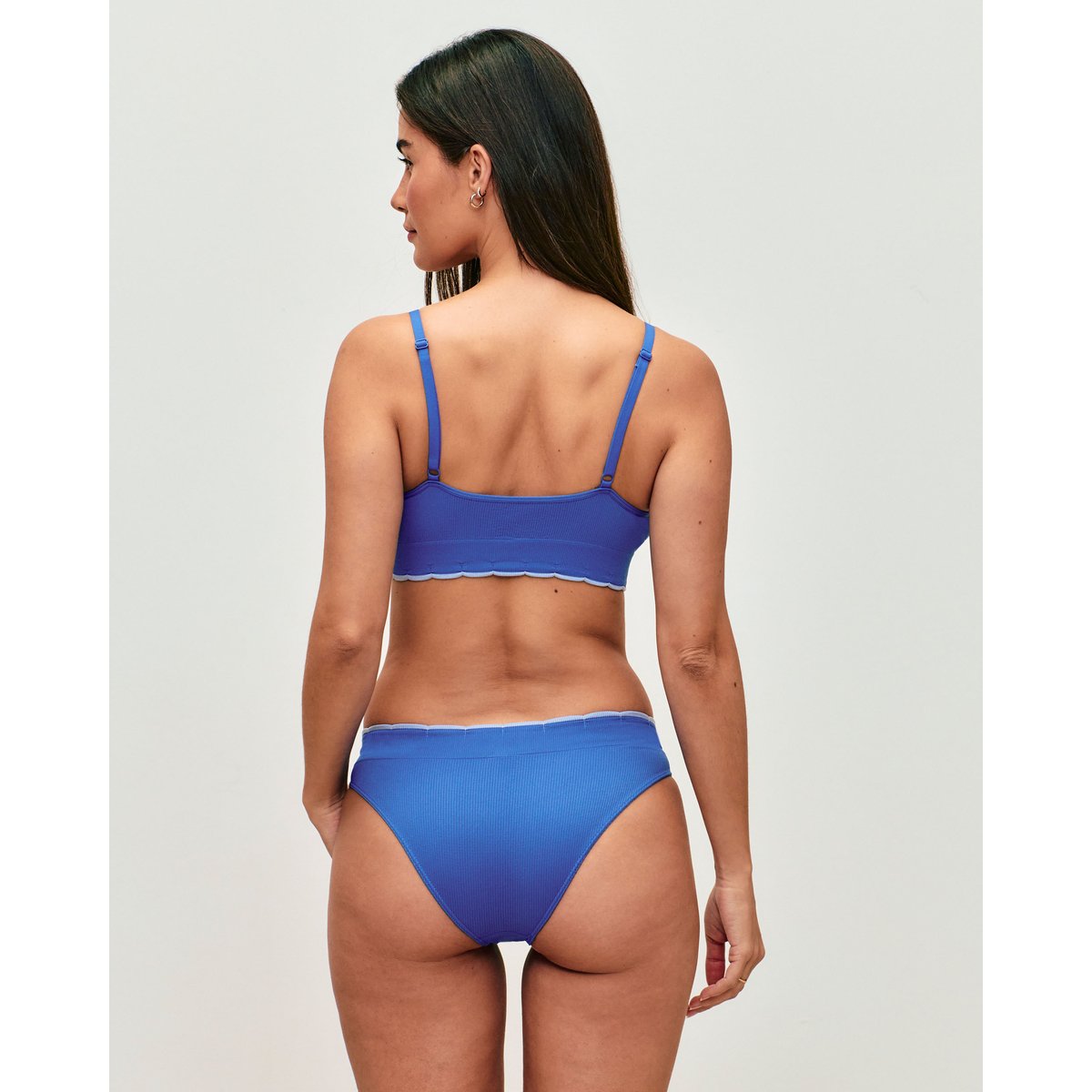 Culotte seamless avec broderies florales FLEURETTIZ bleu marine, UNDIZ