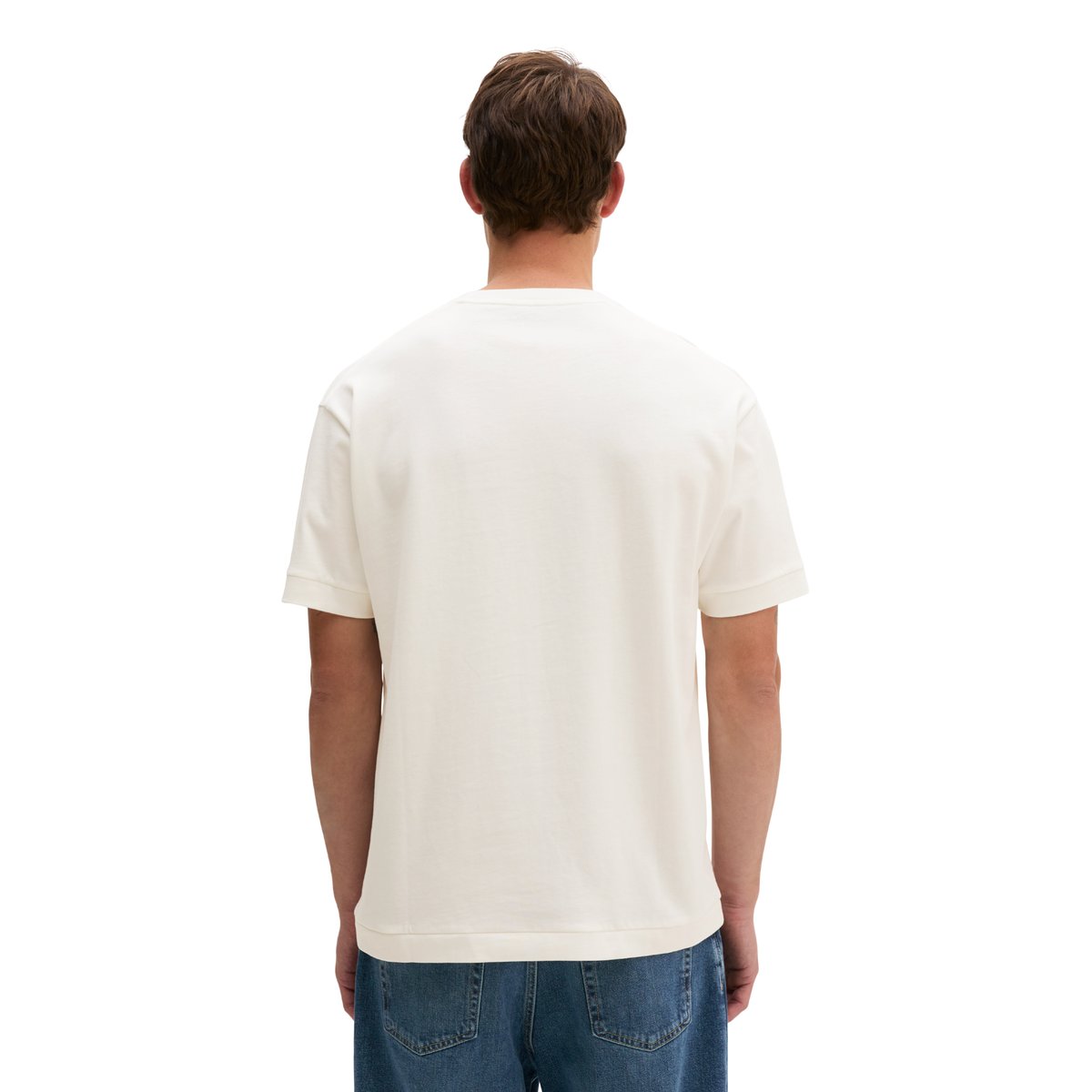 T-shirt ample en jersey de coton bio épais blanc, MARC O'POLO