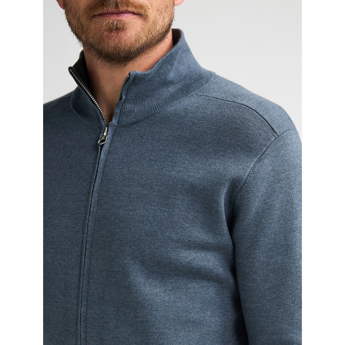 Cardigan in maglia fine blu tempesta, PETROL INDUSTRIES