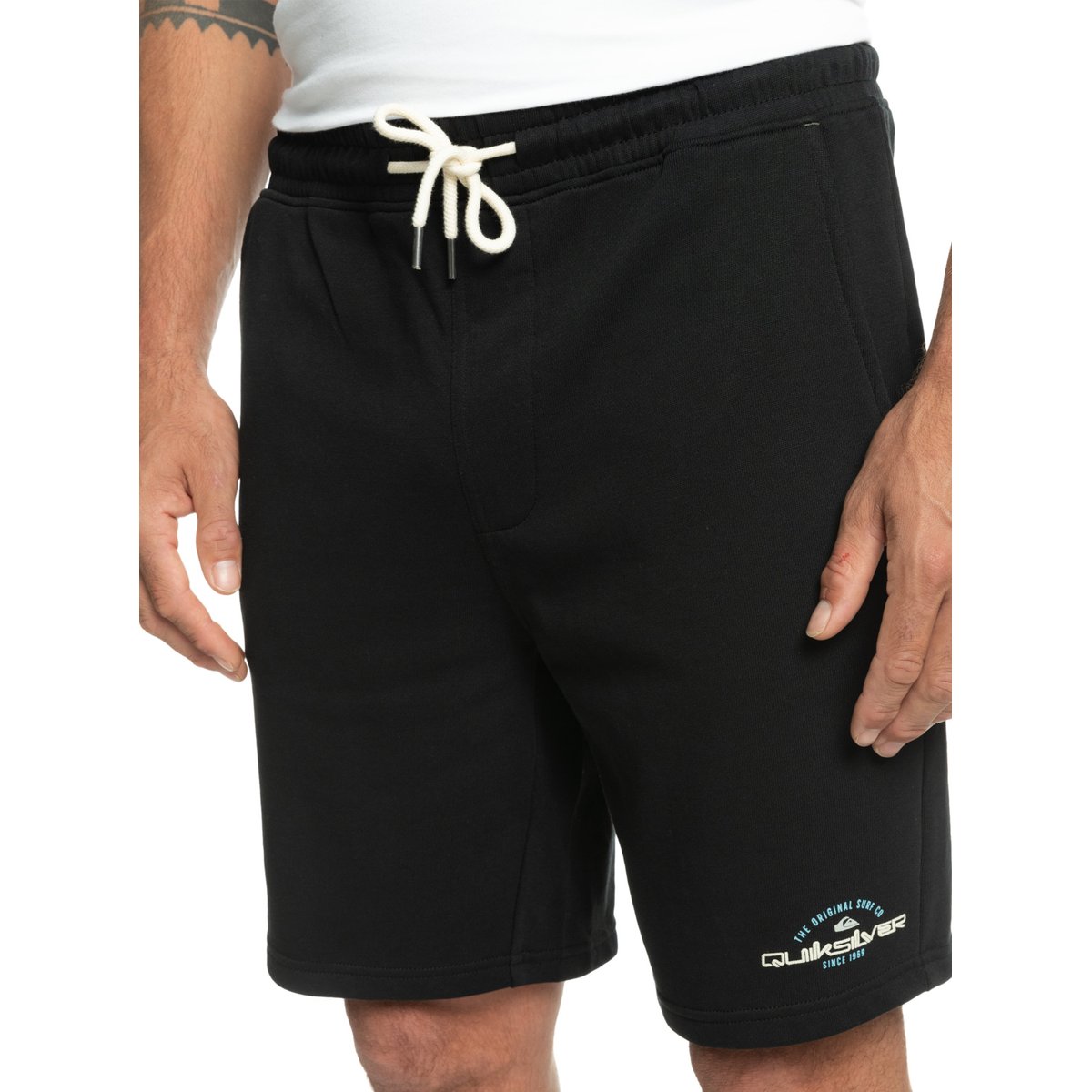 Short en molleton LOCAL SURF noir black, QUIKSILVER