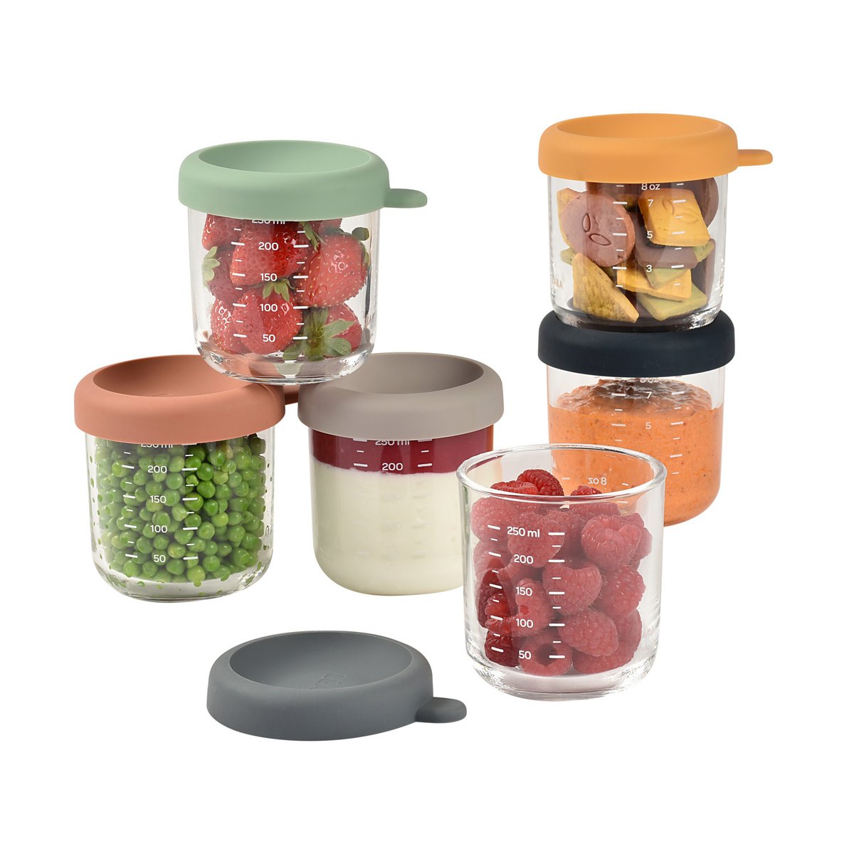 Coffret 6 portions verre mutlicolore, BEABA