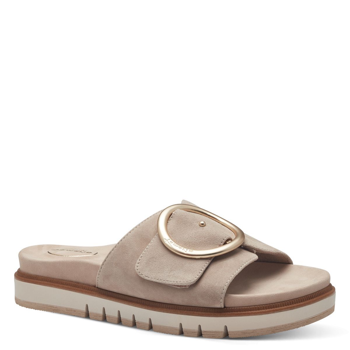 Mule en cuir beige beige, TAMARIS