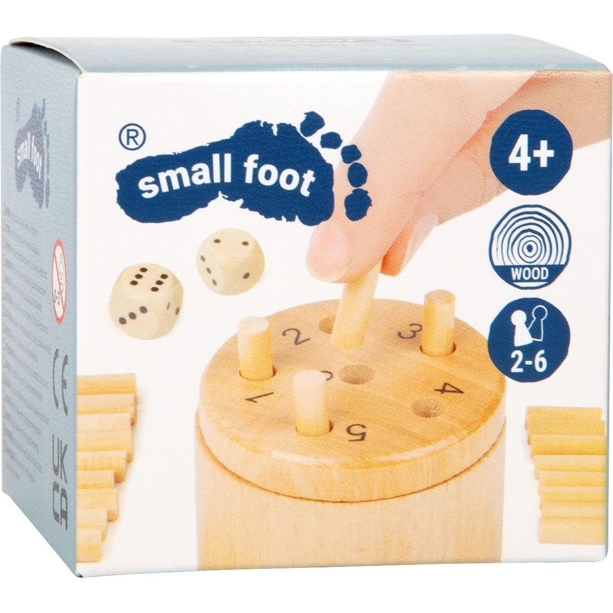 Jeu de dés 6 dehors beige, SMALL FOOT COMPANY