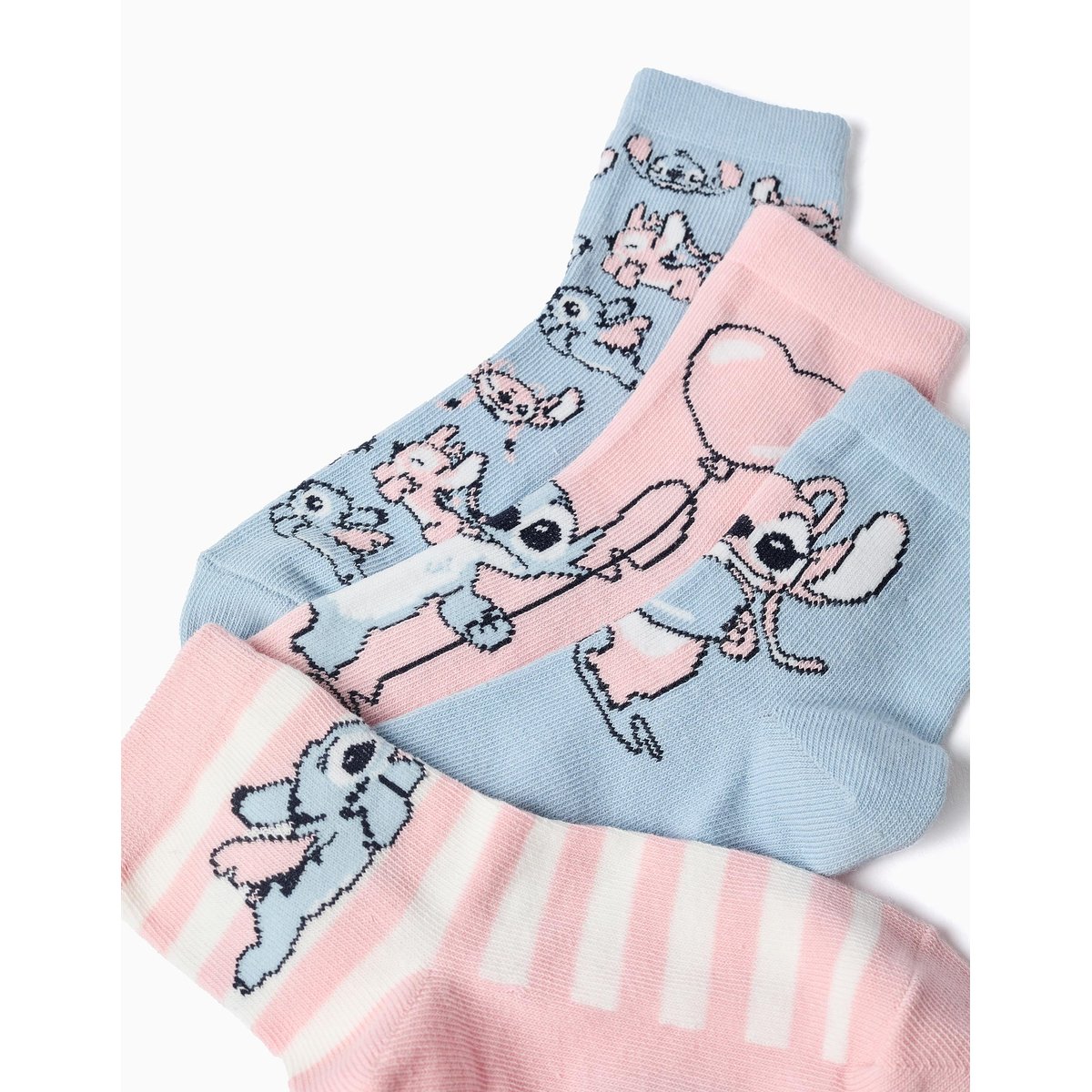 Lot de 4 paires de chaussettes avec imprimés Stitch multicolore, ZIPPY