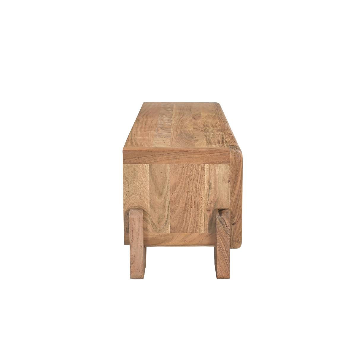 Meuble TV en bois d'acacia TRINITE bois clair, MADE IN MEUBLES