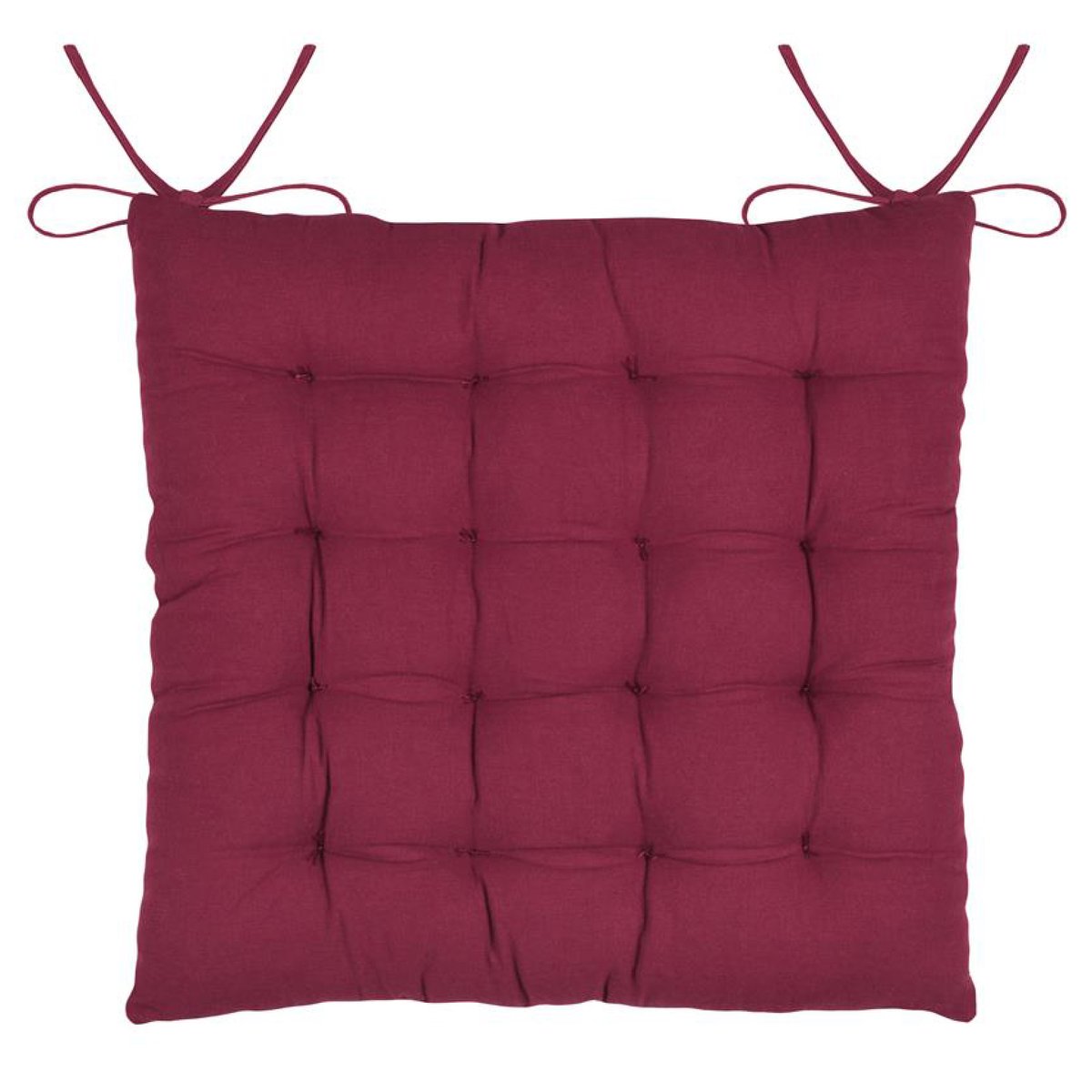 Galette de chaise motif fleurs rouge, LOVELY CASA