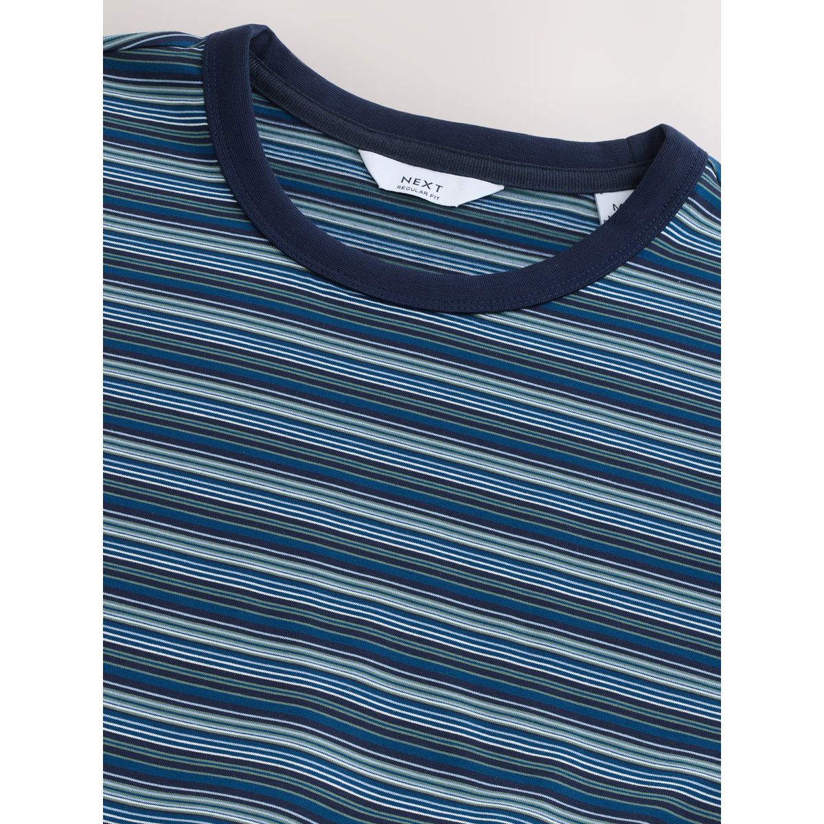 T-shirt en supima à rayures n. premium bleu, NEXT
