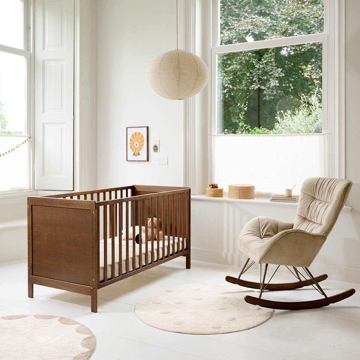 Lit bébé évolutif NUAGE noyer foncé, PETITE AMELIE