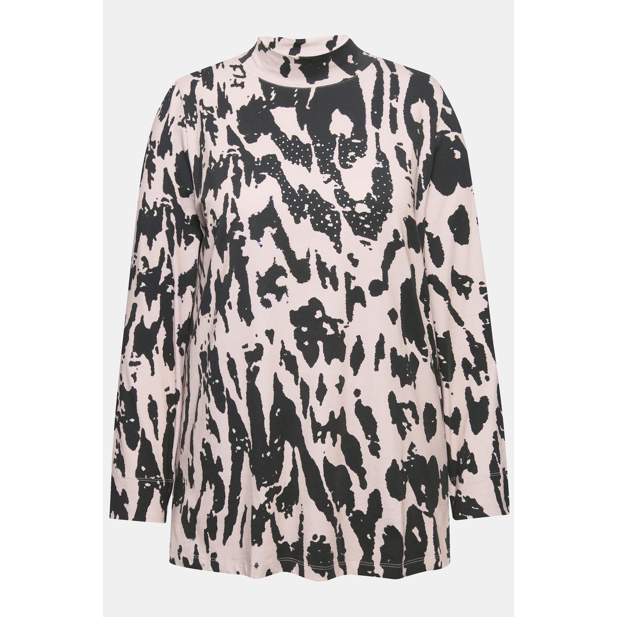 T-shirt à manches longues et col montant noir, ULLA POPKEN