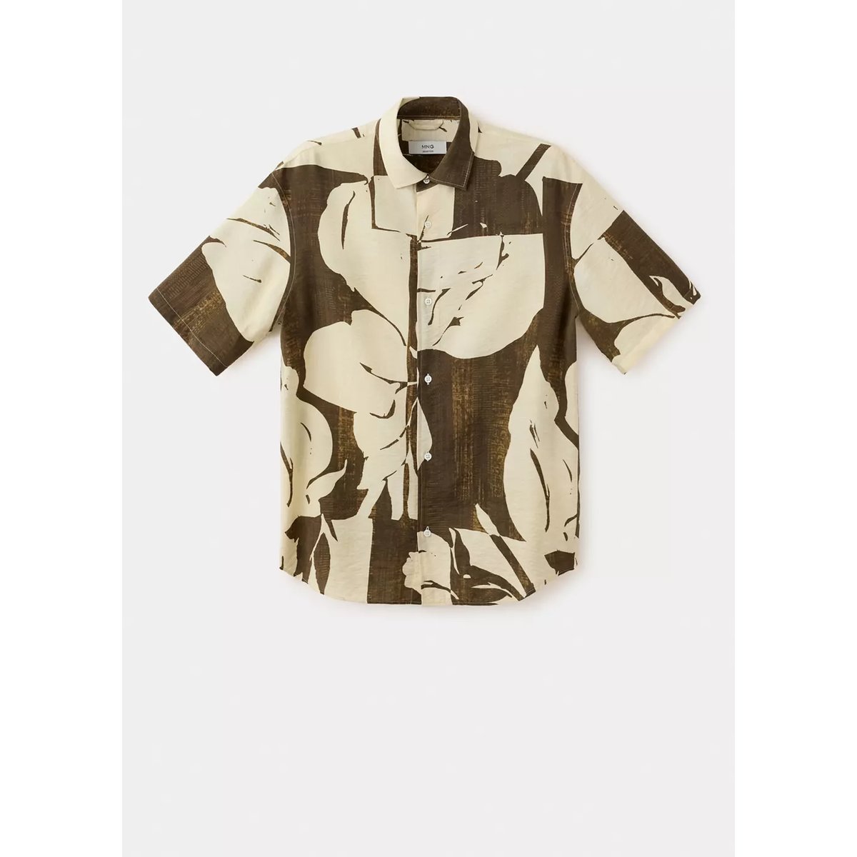 Chemise relaxed-fit imprimé vanille, MANGO MAN
