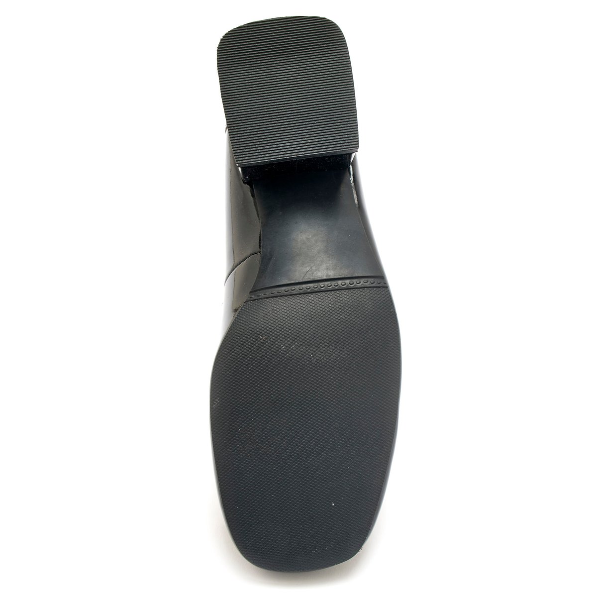 Escarpins vernis talon bloc vernis noir, PEDICONFORT