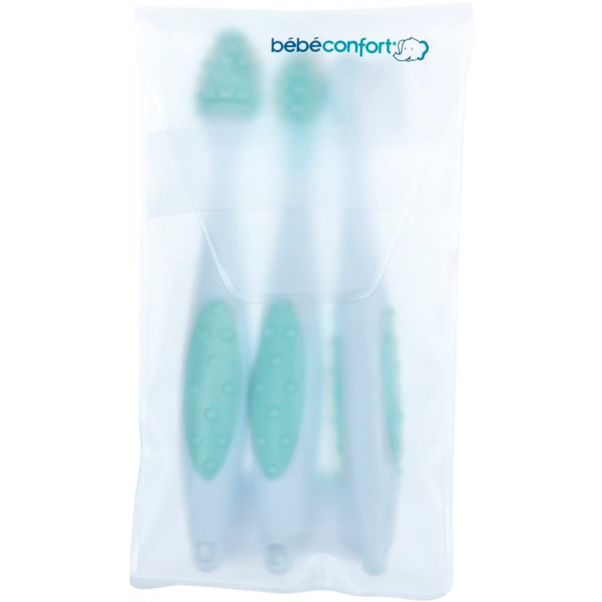 Set de 3 brosses à dents transparent, BEBECONFORT