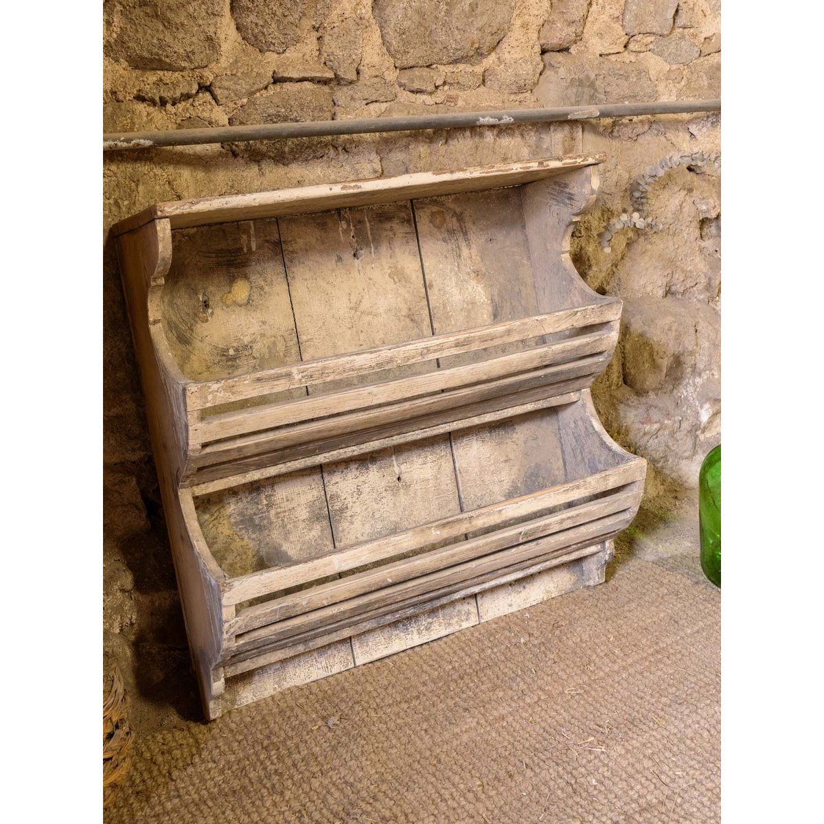 Étagère murale en bois Gaëlle N°1561 - Bon état gris, DEBONGOUT