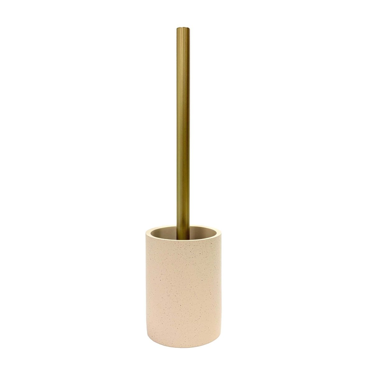 Brosse WC avec support en polyrésine naturel, DOUCEUR D'INTÉRIEUR