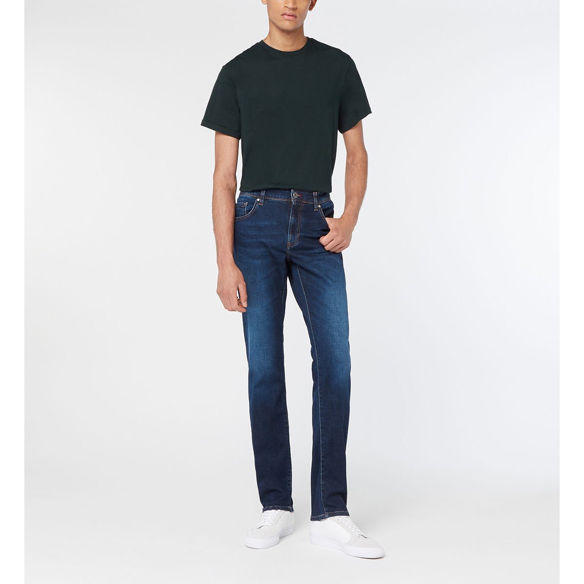 Jean ludeslim ajusté coton bio stretch bleu, GALERIES LAFAYETTE