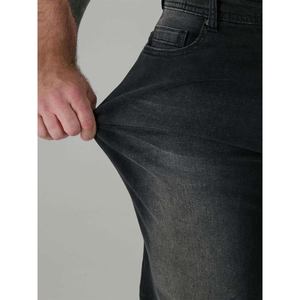 Jean très long extensible grande taille BENSON gris, DUKE