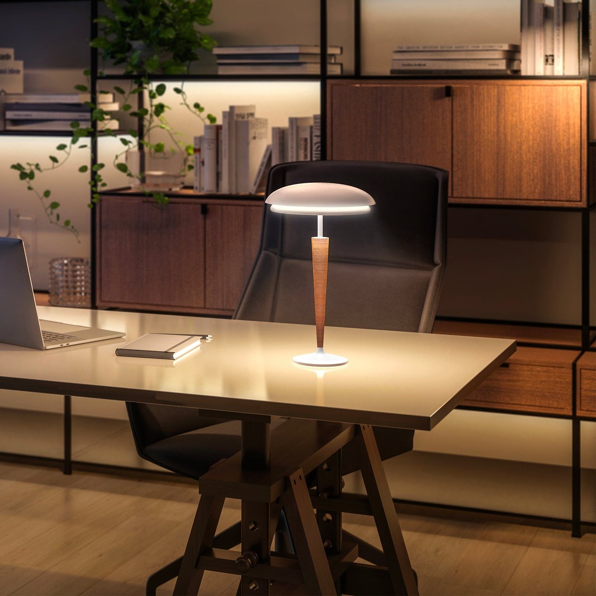 Lampe de table sans fil LAPIS bois, LUMISKY