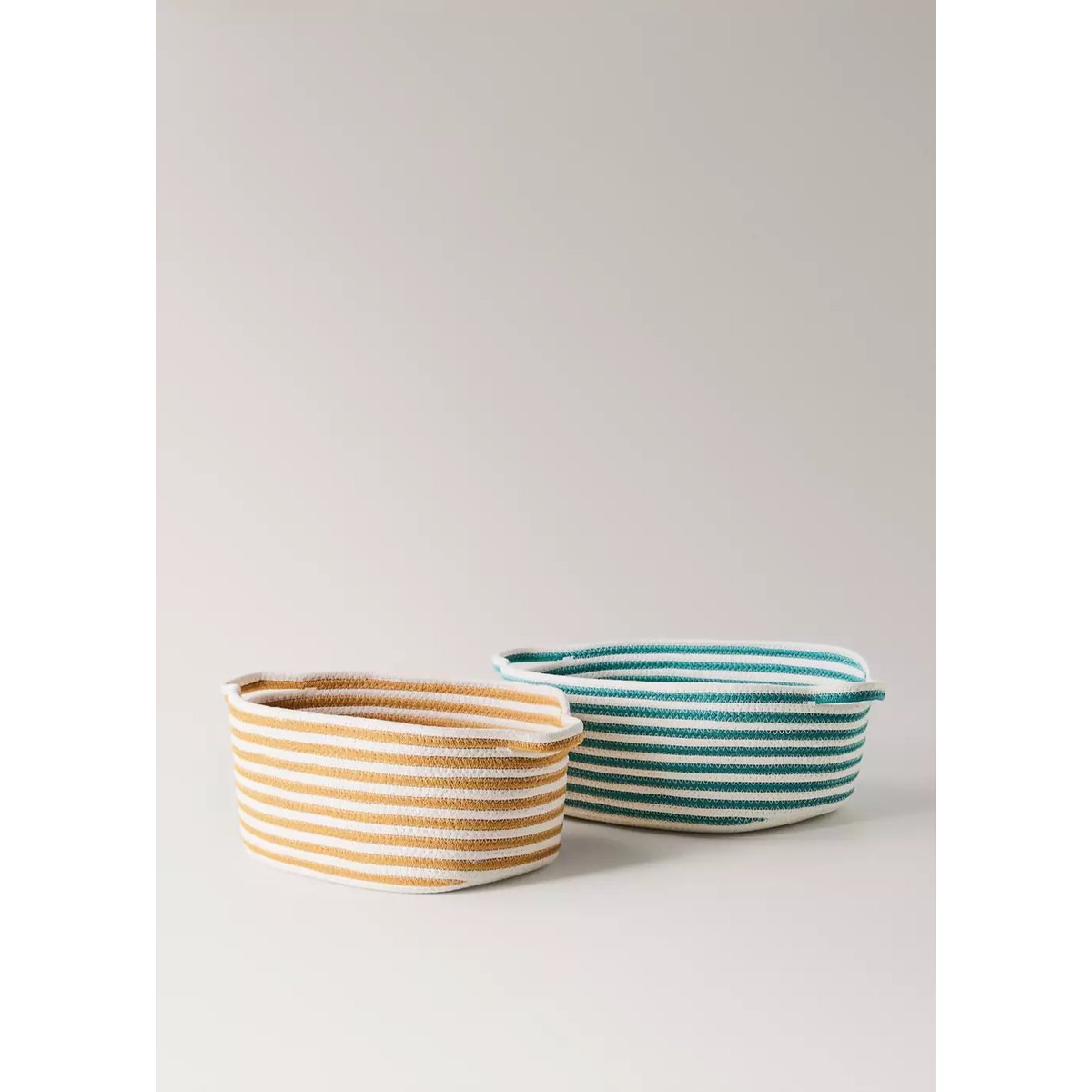 Panier coton avec anses taille moyenne orange, MANGO HOME