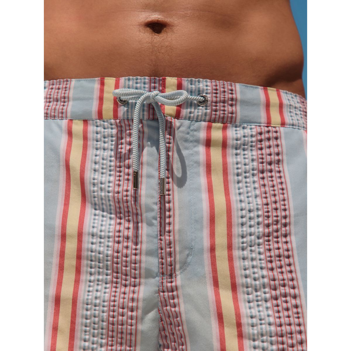 Short de bain rayé en seersucker 5 pouces Signature multi-couleurs, NEXT