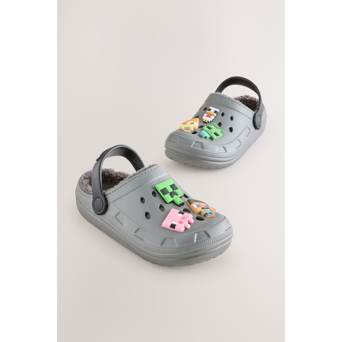 Sabots doublés minecraft gris, NEXT