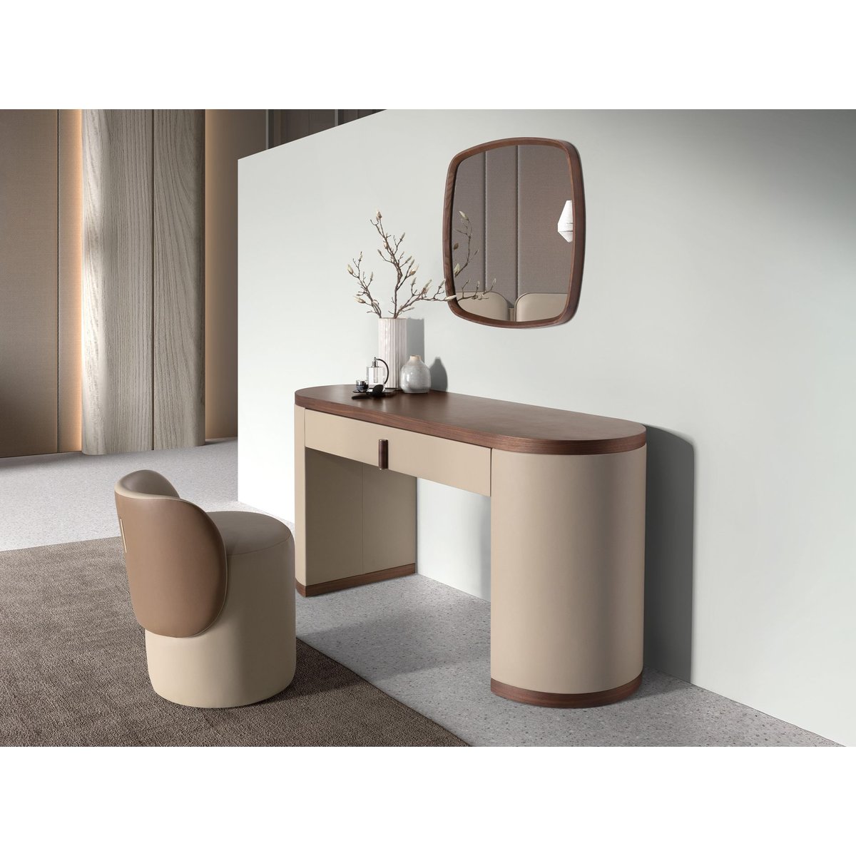 Puff en simili cuir mink | marron, ANGEL CERDA