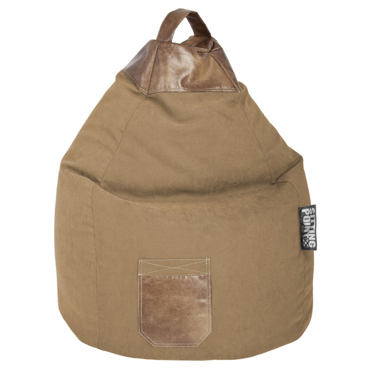 Pouf poire JAMIE XXL chocolat, SITTING POINT