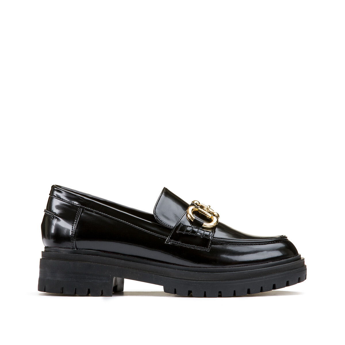 Notched Sole Horsebit Loafers in Wide Fit black, LA REDOUTE COLLECTIONS PLUS