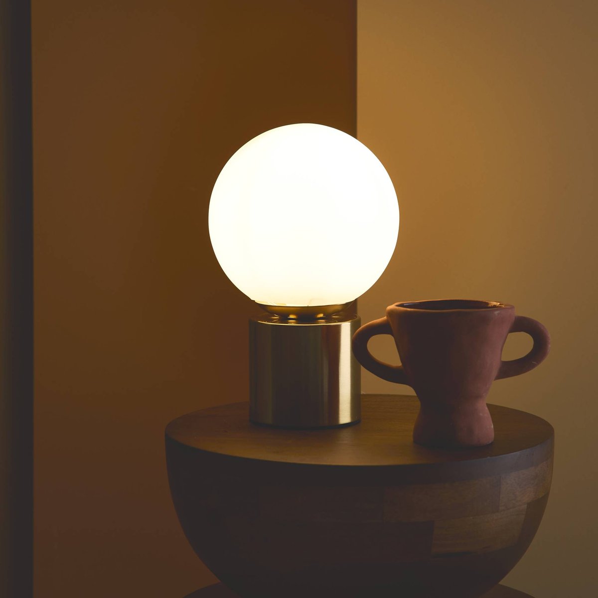 Lampe à poser métal et verre H 25cm NINO or, SWEEEK