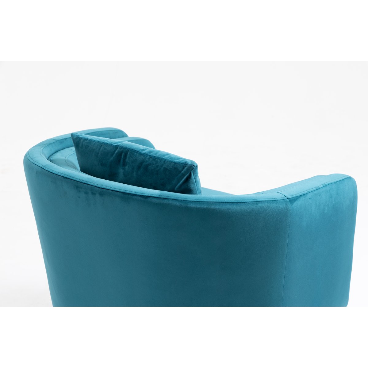 Fauteuil de salon métal et velours, DUKE bleu canard, NORDLYS