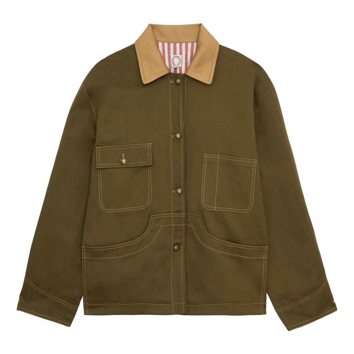 Veste de travail Melchior en coton kaki khaki, INES DE LA FRESSANGE PARIS