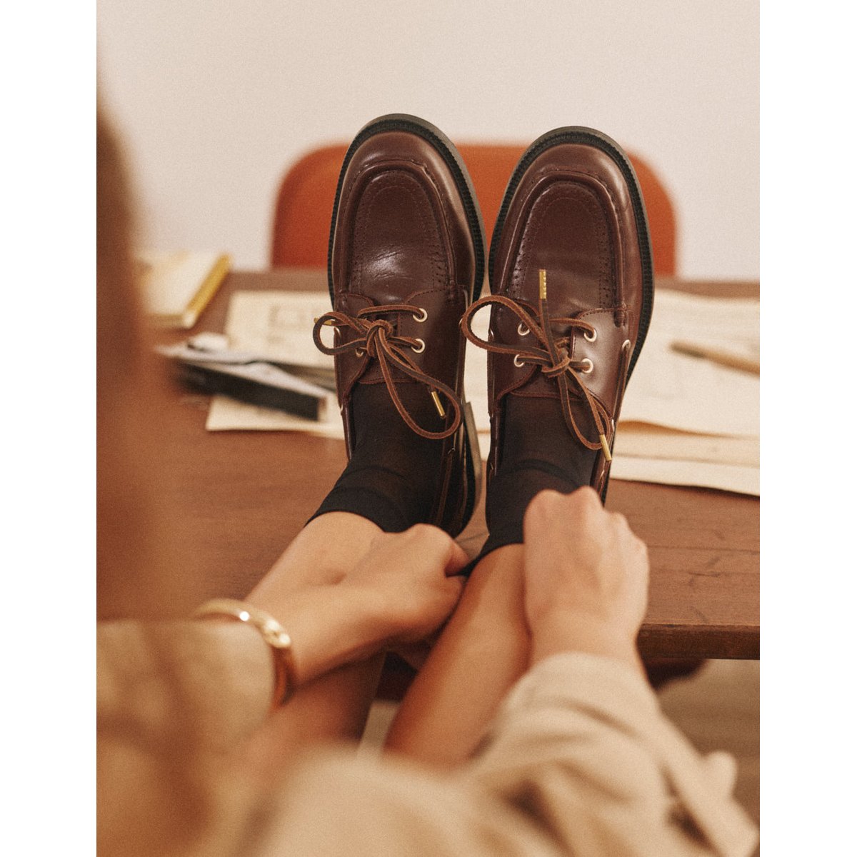 Derbies NIZA cuir marron, ODAJE