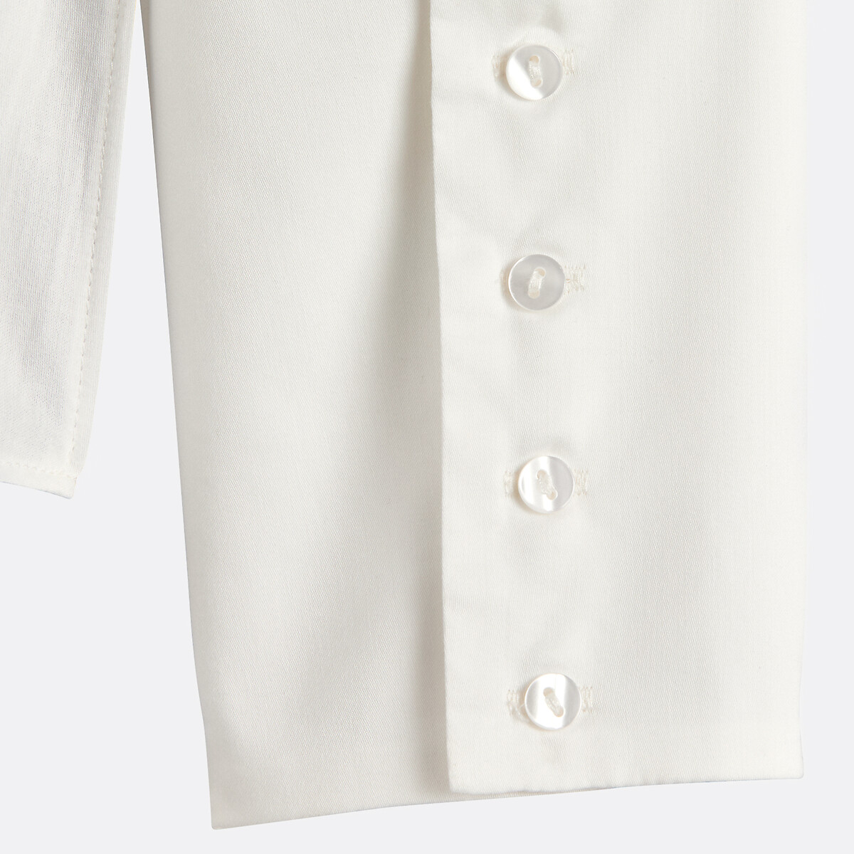 Unisex Cotton Shirt with Long Sleeves ecru , ALAN CLERC X LA REDOUTE
